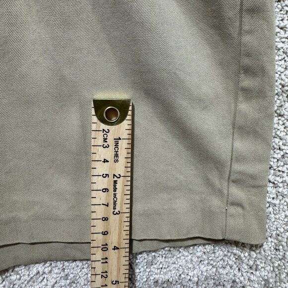 Tommy Bahama Casual Shorts Men's 38 Pleated Khaki‎ Brown Silk Cotton Blend - Picture 4 of 12
